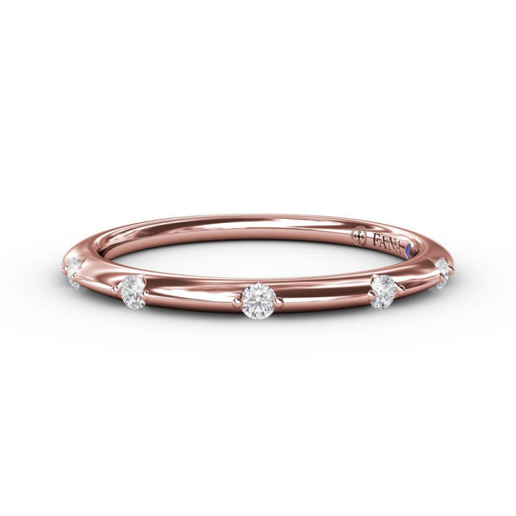 Raindrop Diamond Wedding Band 