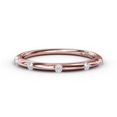 Raindrop Diamond Wedding Band 