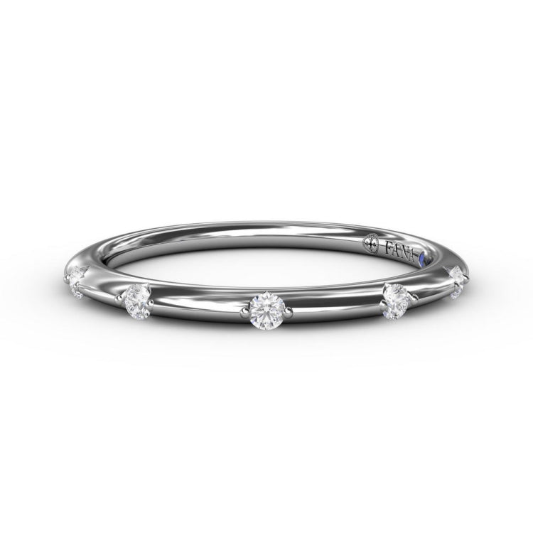 Raindrop Diamond Wedding Band 