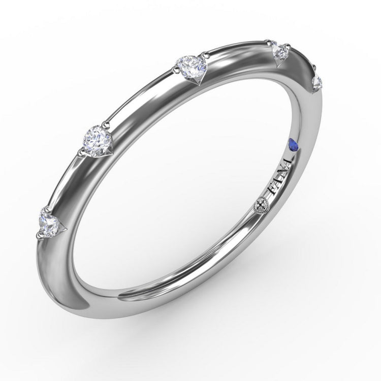 Raindrop Diamond Wedding Band 