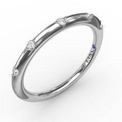 Raindrop Diamond Wedding Band 
