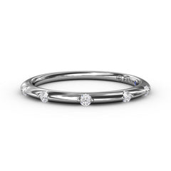 Raindrop Diamond Wedding Band 
