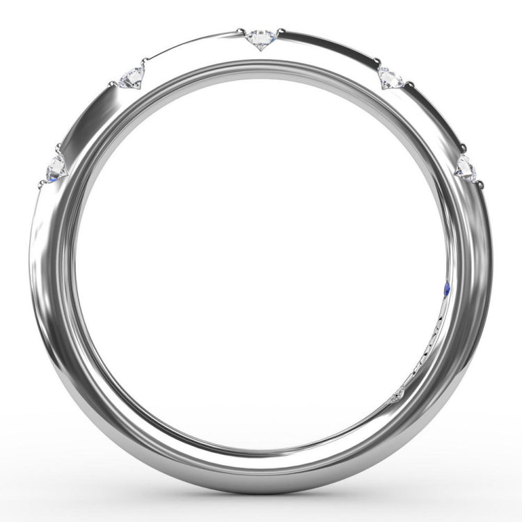 Raindrop Diamond Wedding Band 