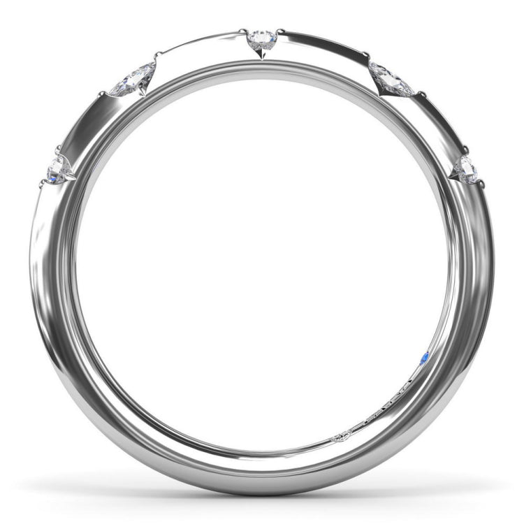 Captivating Raindrop Diamond Wedding Band 