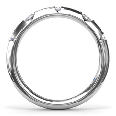 Captivating Raindrop Diamond Wedding Band 