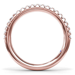 Double Prong Diamond Wedding Band 