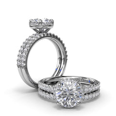 Double Prong Diamond Wedding Band 