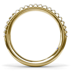 Double Prong Diamond Wedding Band 