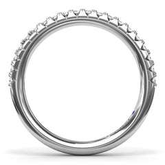 Double Prong Diamond Wedding Band 