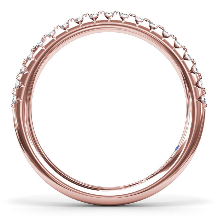 Double Prong Diamond Wedding Band 