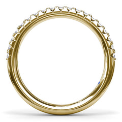 Double Prong Diamond Wedding Band 
