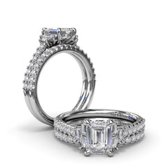 Double Prong Diamond Wedding Band 