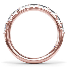 Tapered Baguette Diamond Wedding Band 