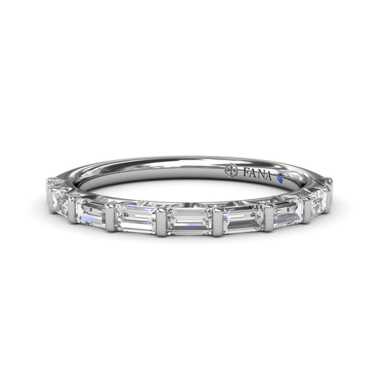 Tapered Baguette Diamond Wedding Band 