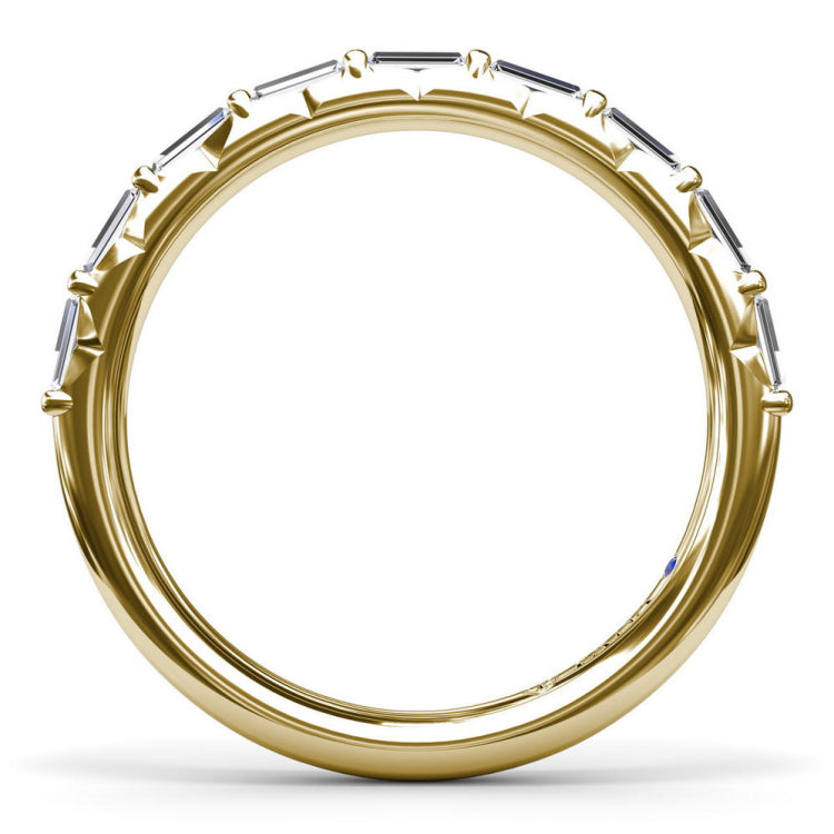 Tapered Baguette Diamond Wedding Band 