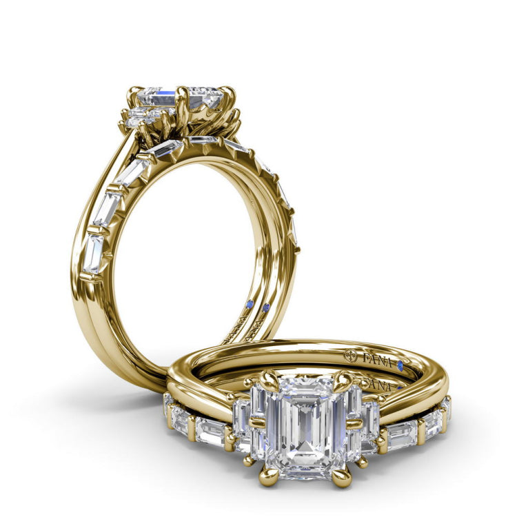 Tapered Baguette Diamond Wedding Band 
