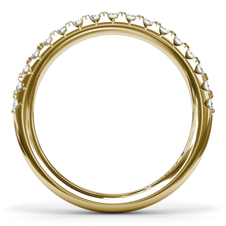 Double Prong Diamond Wedding Band 