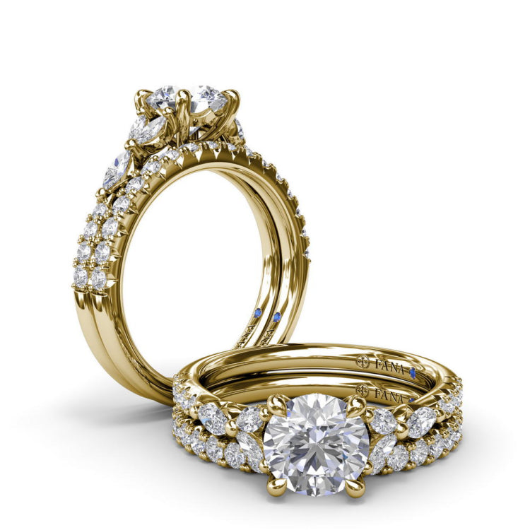 Double Prong Diamond Wedding Band 