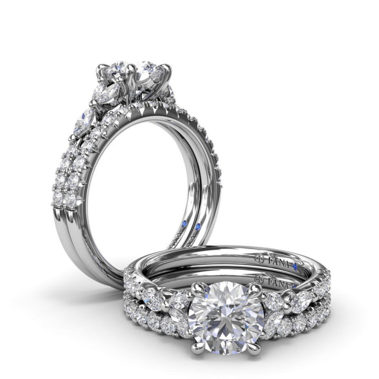 Double Prong Diamond Wedding Band 