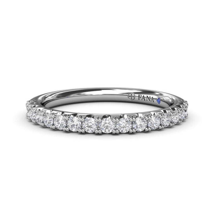 Double Prong Diamond Wedding Band 