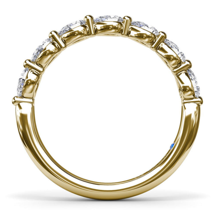 Perfectionist Pear Diamond Wedding Band 