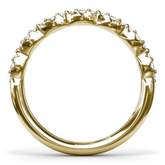 Cluster Marquise Diamond Wedding Band