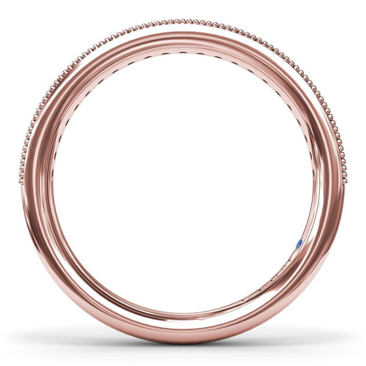 Milgrain and Diamond Wedding Band