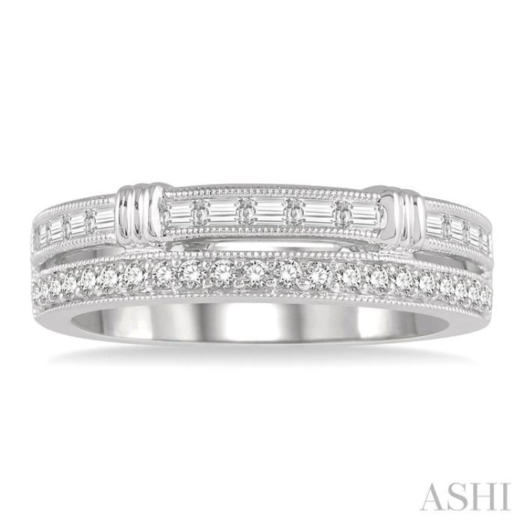 1/2 Ctw Diamond Stack Band in 14K White Gold