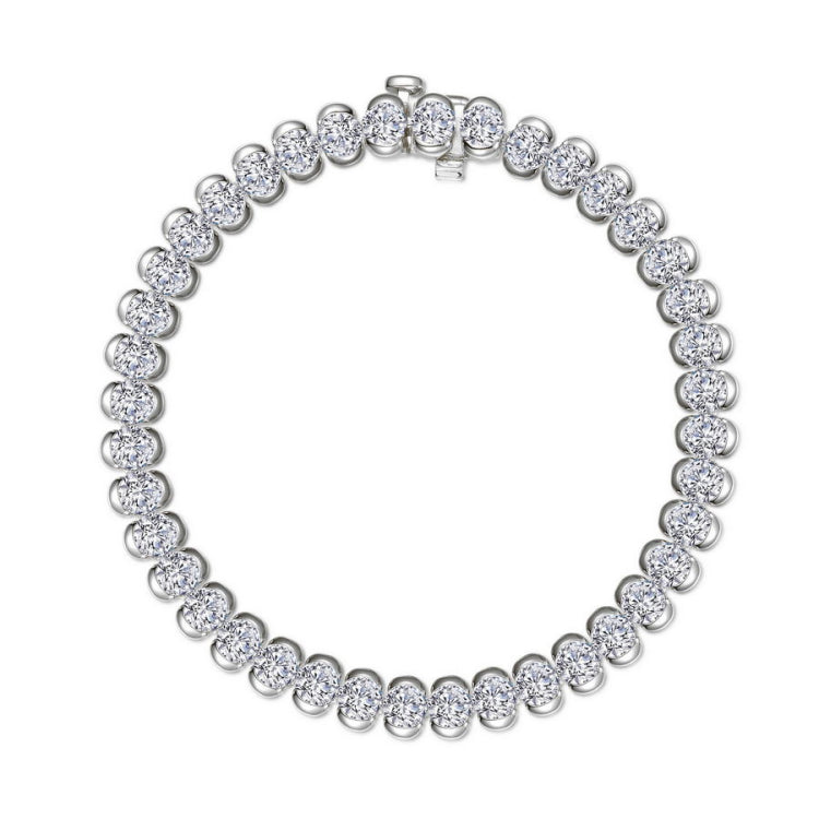 8 CTW Aria Half- Bezel Tennis Bracelet