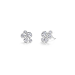 Bubble Cluster Bezel Earrings