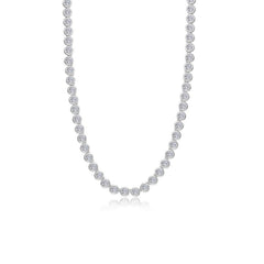 Articulated Bezel Tennis Necklace