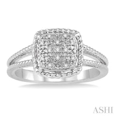 1/20 Ctw Single Cut Diamond Ring in Sterling Silver