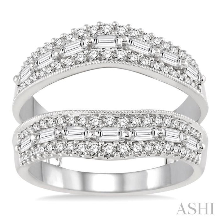 1 1/10 Ctw Diamond Insert Ring in 14K White Gold