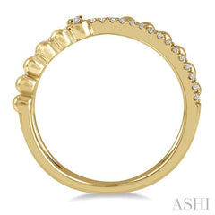 1/6 Ctw Criss Cross Split Shank Round Cut Diamond Fashion Ring in 10K Yellow Gold
