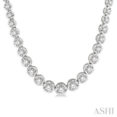 2 Ctw Round Cut Diamond Illusion Necklace in 10K White Gold