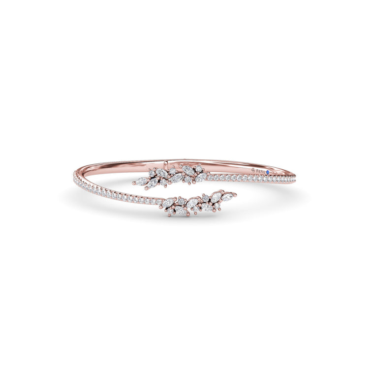 Clustered Marquise Diamond Bangle 