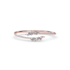 Clustered Marquise Diamond Bangle 
