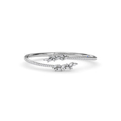 Clustered Marquise Diamond Bangle 