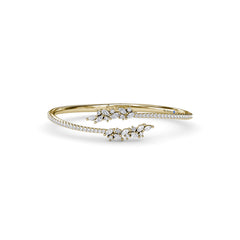 Clustered Marquise Diamond Bangle 
