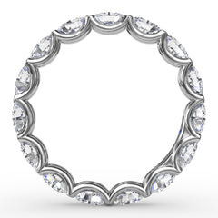 Shared Prong Oval Eternity Band 