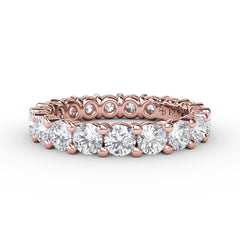 Chunky Shared Prong Eternity Band 