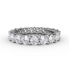 Chunky Shared Prong Eternity Band 
