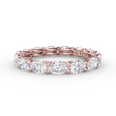 Shared Prong Oval Eternity Band 