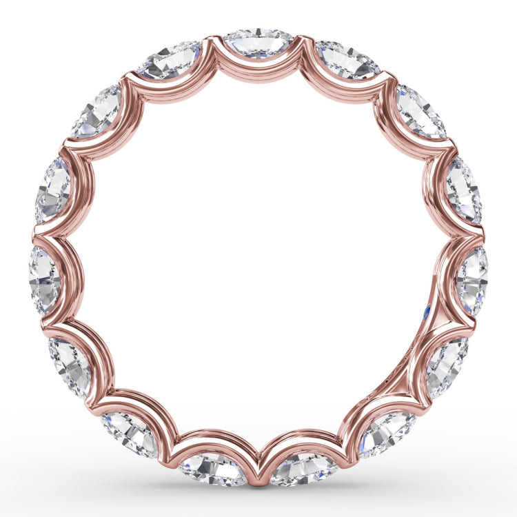 Shared Prong Oval Eternity Band 