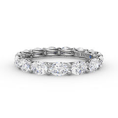 Shared Prong Oval Eternity Band 