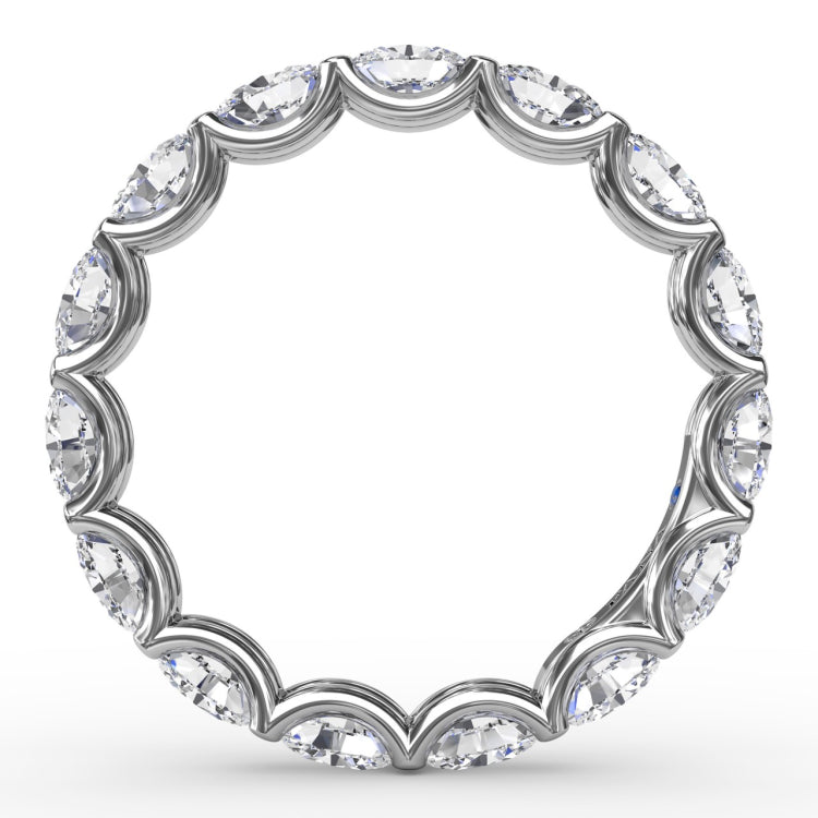 Shared Prong Oval Eternity Band 