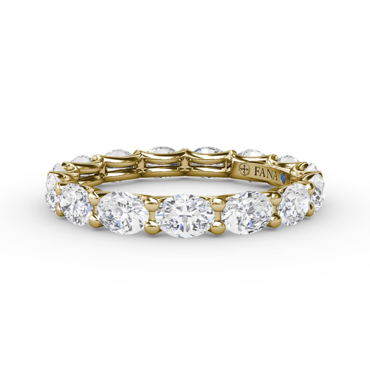 Shared Prong Oval Eternity Band 
