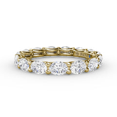 Shared Prong Oval Eternity Band 