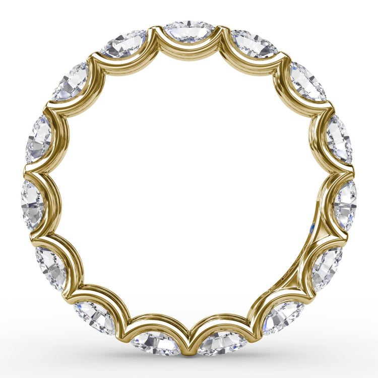 Shared Prong Oval Eternity Band 