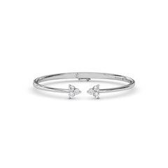 Whimsical Three Stone Bangle 